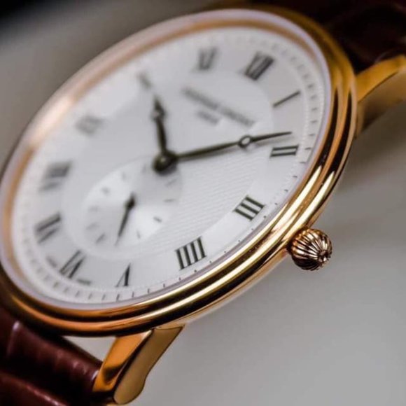 Frederique Constant 38mm Gold Crocodile Skin Watch - Picture 3 of 4